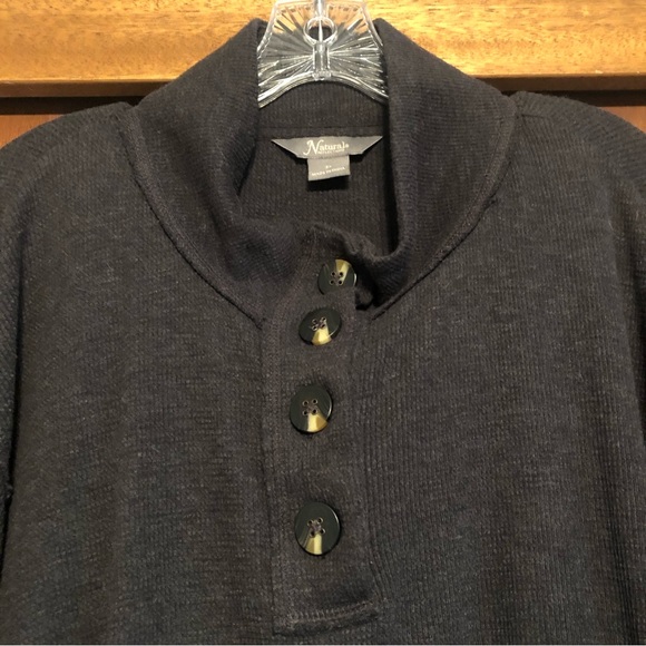 Naturals Waffle Weave Henley - Picture 2 of 4